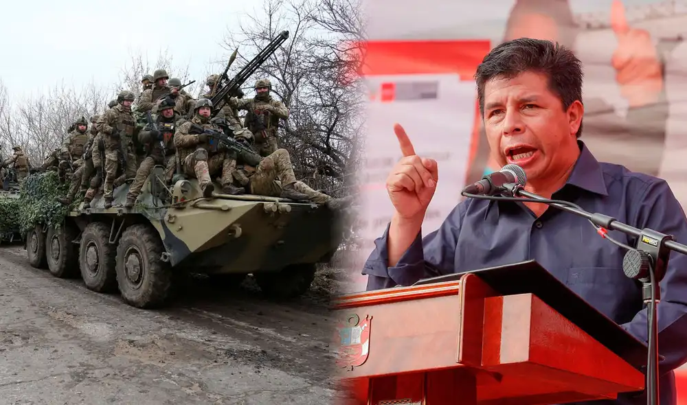 El presidente Pedro Castillo estuvo entre los mandatarios latinoamericanos que deploraron la violencia en Ucrania. Foto: composición / AFP / Presidencia del Perú El presidente Pedro Castillo estuvo entre los mandatarios latinoamericanos que deploraron la violencia en Ucrania. Foto: composición / AFP / Presidencia del Perú