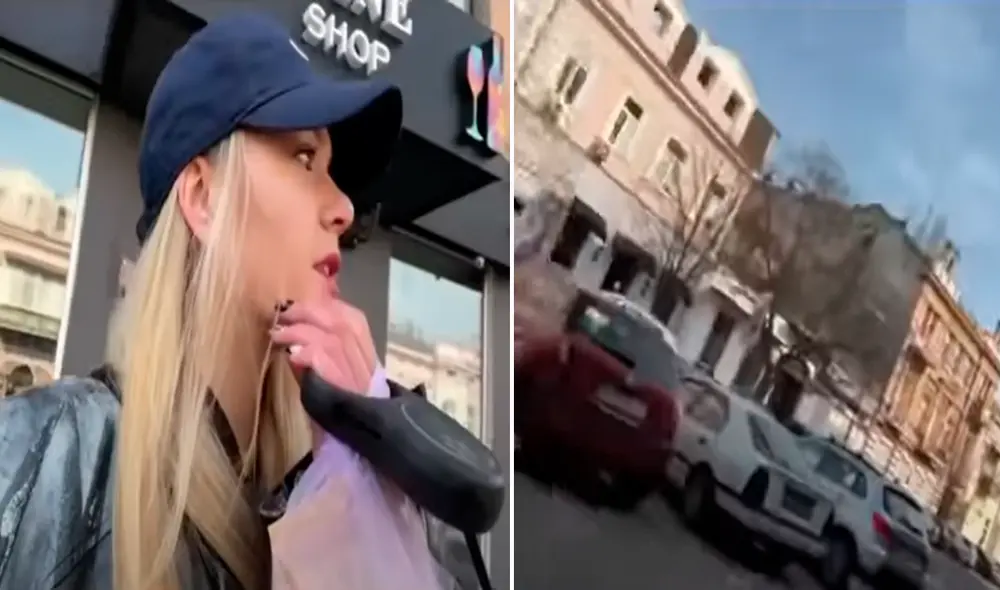 La joven streamer escuchó una fuerte explosión muy cerca de donde reside en la zona de Odessea. Foto: captura de YouTube