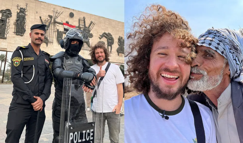 "Dato curioso: te puedes tomar fotos con policías de Irak y suelen ser muy amables", dijo Luisito Comunica. Foto: Luisito Comunica/instagram "Dato curioso: te puedes tomar fotos con policías de Irak y suelen ser muy amables", dijo Luisito Comunica. Foto: Luisito Comunica/instagram