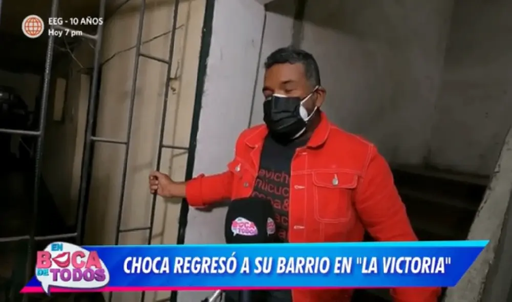 jaime 'Choca' Mandros volvió a su barrio en la Victoria. Foto: Screenshot de En boca de todos