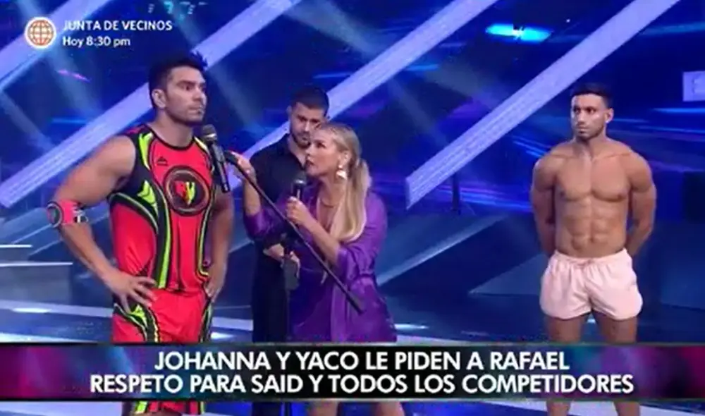 Johanna San Miguel le pidió a Rafael Cardozo que se dirija con respeto a sus compañeros. Foto: captura de América TV