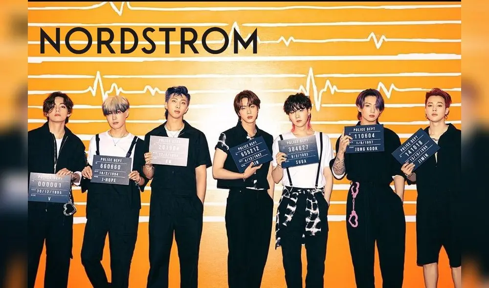 BTS en colaboración con Nordstrom. Foto: BTS