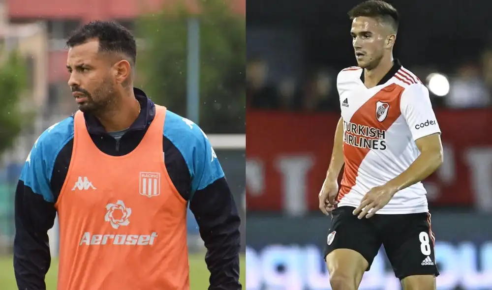 A la tarde del domingo 27 de febrero, desde las 5.15 p. m. (hora peruana) juegan River Plate vs. Racing Club. Foto: composición LR/Instagram Racing Club/River Plate.