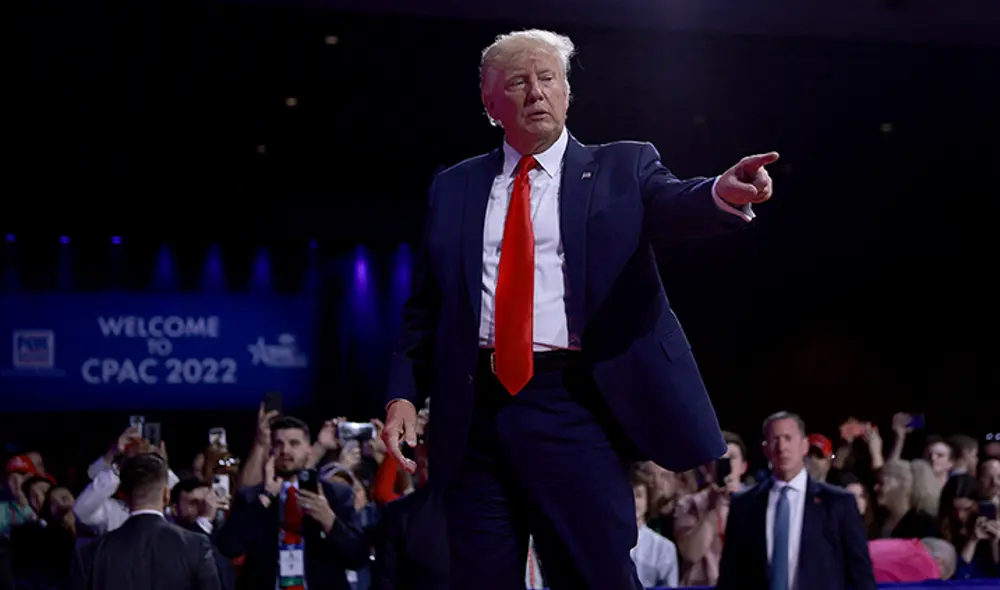 El expresidente de Estados Unidos, Donald Trump, durante la Conferencia de Acción Política Conservadora (CPAC) en The Rosen Shingle Creek en Florida. Foto: AFP El expresidente de Estados Unidos, Donald Trump, durante la Conferencia de Acción Política Conservadora (CPAC) en The Rosen Shingle Creek en Florida. Foto: AFP