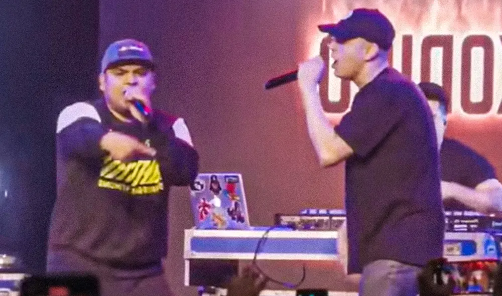 Aczino y Kodigo, leyendas del freestyle. Foto: Rap God