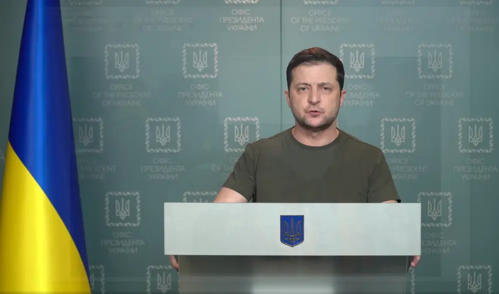 Presidente de Ucrania confirma que, mediante una delegación, negociará con Rusia mediante una delegación en la frontera con Bielorrusia, en el río Pripiat. Foto: captura de fanpage oficial de Zelenski/ Facebook Presidente de Ucrania confirma que, mediante una delegación, negociará con Rusia mediante una delegación en la frontera con Bielorrusia, en el río Pripiat. Foto: captura de fanpage oficial de Zelenski/ Facebook