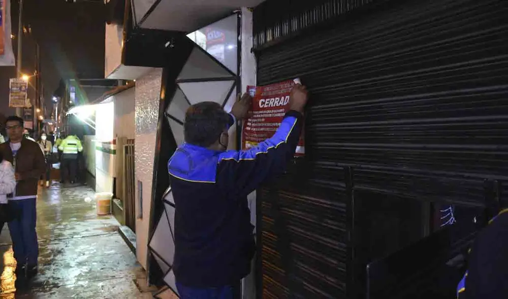 Clausura se dio en medio de operativo realizado la noche del sábado. Foto: Municipalidad de José Luis Bustamante y Rivero