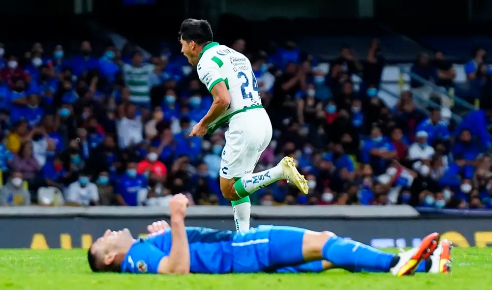 Cruz Azul no pudo de local con Santos Laguna en la fecha 7 de la liga mexicana. Foto: AFP
