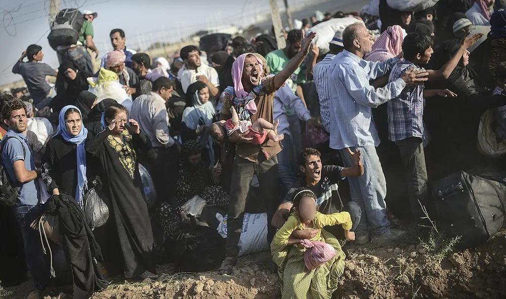 La ONU en su último informe indicó que habrían más de 100.000 desplazados en Ucrania desde que inició el despliegue militar de Rusia. Foto: AFP