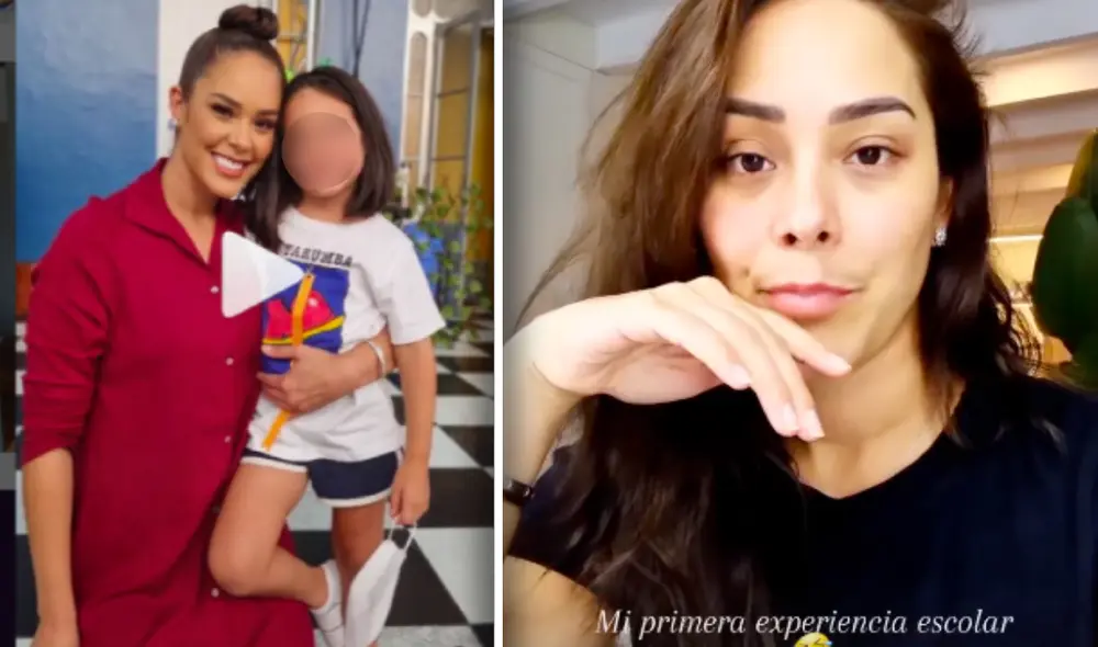 “He estado correteando con todo lo del colegio", contó Karen Schwarz. Foto: composición Instagram