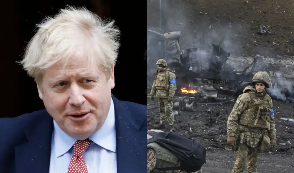 Boris Johnson conversó con el presidente de Ucrania, Volodimir Zelenski, y le manifestó su apoyo. Fotos: AFP