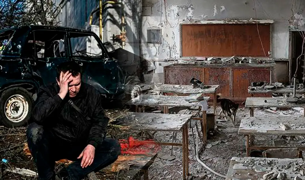 La mañana del 24 de febrero varias explosiones sacudieron distintas ciudades de Ucrania. Foto: composición LR/Fabrizio Oviedo/AFP/EFE