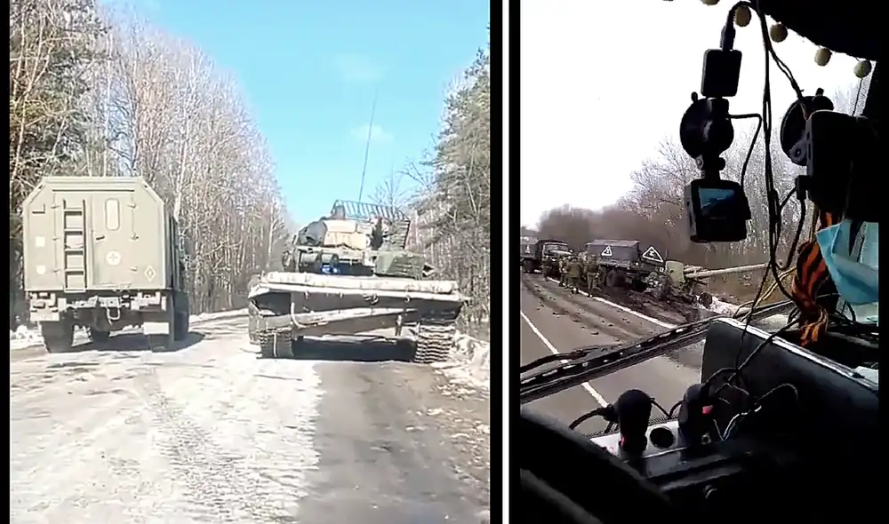 Guerra Rusia y Ucrania: qué significa la misteriosa 'Z' dibujada en los tanques rusos que bombardearon suelo ucraniano. Foto: IgorGirkin/ Twitter.