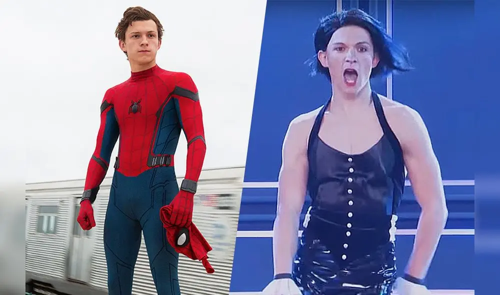 Tom Holland bailando "Umbrella" de Rihanna en Lip Sync Battle. Foto: composición/Marvel Studios/Comedy Central