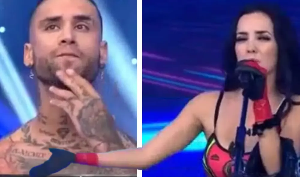 Jota Benz y Rosángela Espinoza tuvieron un tenso momento al iniciar EEG, 10 años. Foto: captura América TV Jota Benz y Rosángela Espinoza tuvieron un tenso momento al iniciar EEG, 10 años. Foto: captura América TV