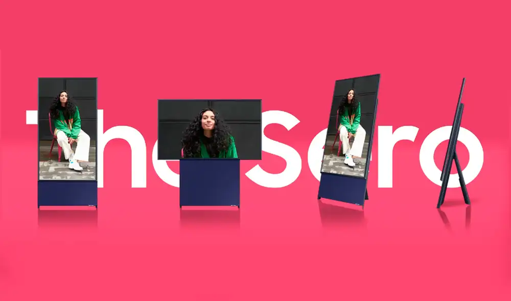 La pantalla de la TV puede rotar tanto automáticamente como de forma manual cada vez que se requiera. Foto: Samsung