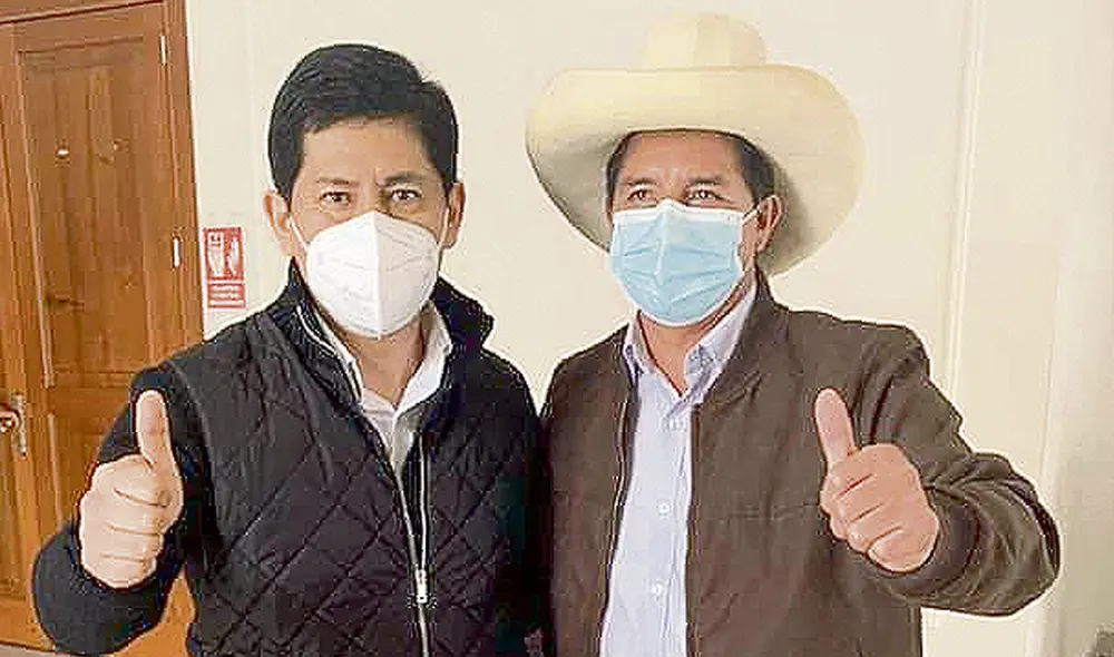 Vínculo. Durante la campaña presidencial, Zamir Villaverde se vinculó con Pedro Castillo. Foto: difusión Vínculo. Durante la campaña presidencial, Zamir Villaverde se vinculó con Pedro Castillo. Foto: difusión