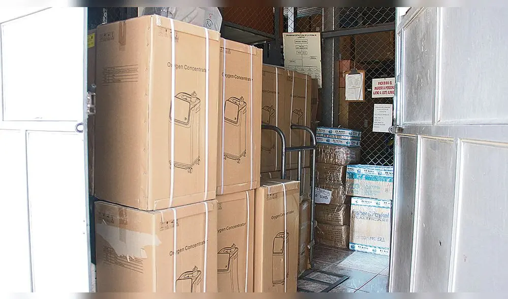 Guardados. Concentradores de oxígeno están almacenados. Foto: La República Guardados. Concentradores de oxígeno están almacenados. Foto: La República