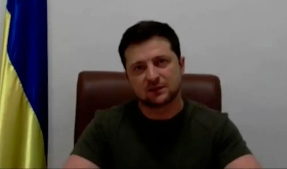 "Demuestren, en esencia, que son europeos y que la vida ganará a la muerte y la luz sobre la oscuridad", pidió Zelenski a la Unión Europea. Foto: Captura / CNN
