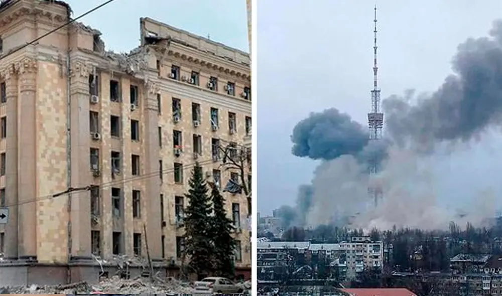 Rusia advirtió este martes a los ciudadanos de Kiev, capital de Ucrania, de nuevos bombardeos sobre la ciudad y pidió que abandonen sus hogares. Foto: composición LR - AFP Rusia advirtió este martes a los ciudadanos de Kiev, capital de Ucrania, de nuevos bombardeos sobre la ciudad y pidió que abandonen sus hogares. Foto: composición LR - AFP