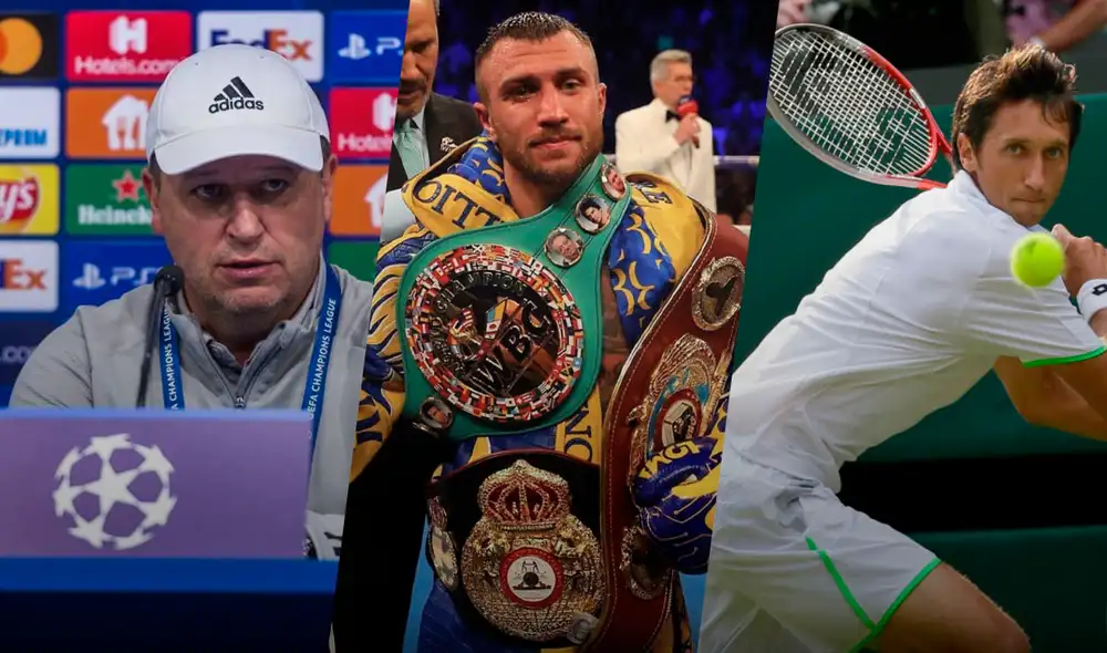 Personas desde el ámbito del deporte se han incorporado a las fuerzas ucranianas para la guerra contra Rusia. Foto: composición GLR/Champions League/LOMA/AP