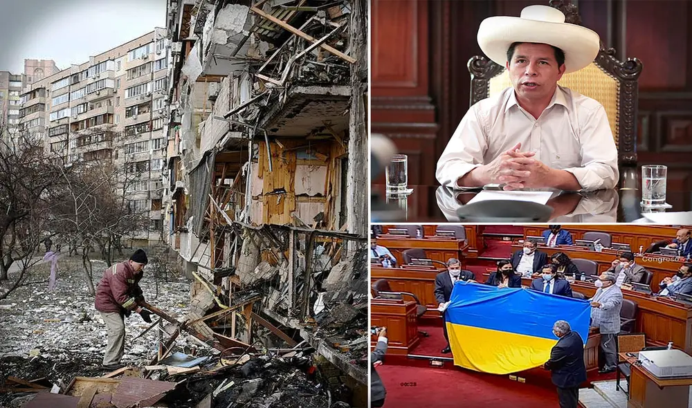 Al comienzo la embajada de Ucrania no reconoció completamente el mensaje de la Cancillería sobre el conflicto. Foto: composición LR/AFP/Congreso