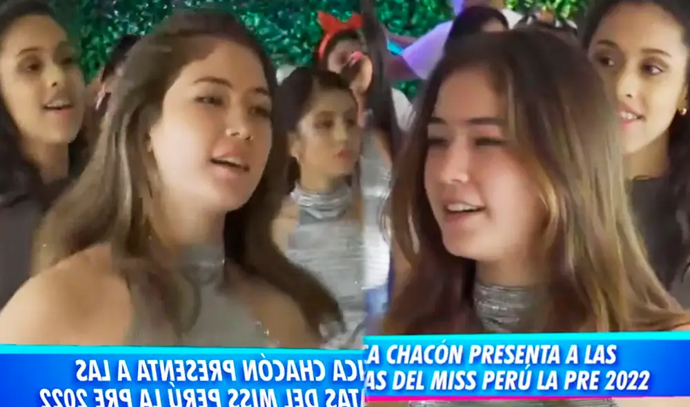 Kyara Villanella se presentó en la escuela de Mónica Chacón, organizadora de Miss Perú La Pre. Foto: capturas América TV Kyara Villanella se presentó en la escuela de Mónica Chacón, organizadora de Miss Perú La Pre. Foto: capturas América TV