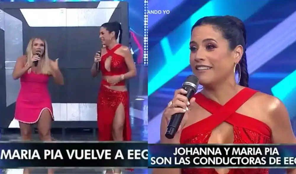 María Pía Copello retornó a Esto es guerra como conductora. Foto: composición/captura América TV