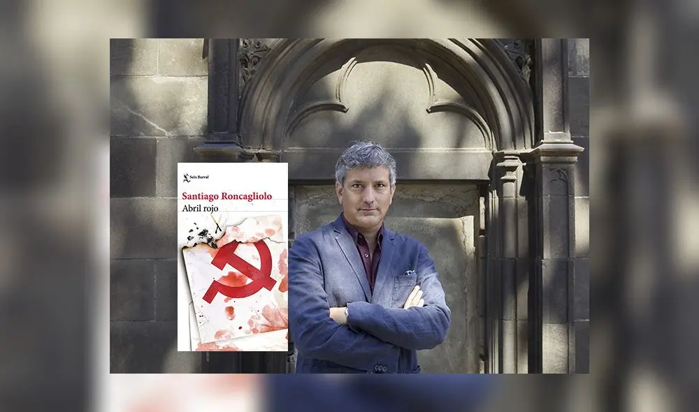 Escritor Santiago Roncagliolo. Al lado, portada de la nueva edición de su novela. Fotocomposición: La República.