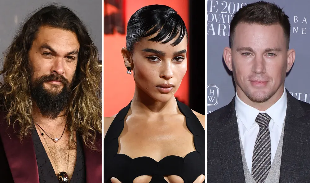 Jason Momoa y Channing Tatum asistieron a la avant premiere de The Batman y al ver a Zoë Kravitz quedaron impresionados. Foto: composición/difusión