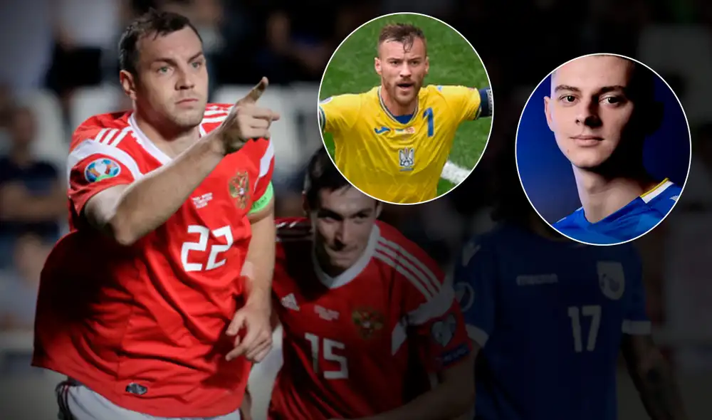 Artem Dzyuba fue criticado por su nula respuesta al conflicto entre Rusia y Ucrania. Fotos: EFE/Web del Everton/composición GLR