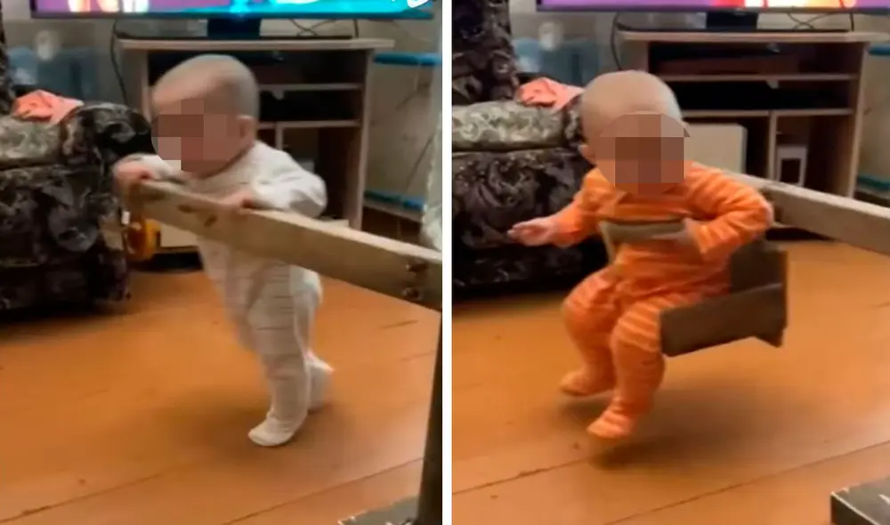 Hace años, el anciano agarró unos trozos de madera y lo transformó en un juguete para que sus hijas pasaran la mayor parte del tiempo entretenidas en casa. Foto: captura de YouTube Hace años, el anciano agarró unos trozos de madera y lo transformó en un juguete para que sus hijas pasaran la mayor parte del tiempo entretenidas en casa. Foto: captura de YouTube