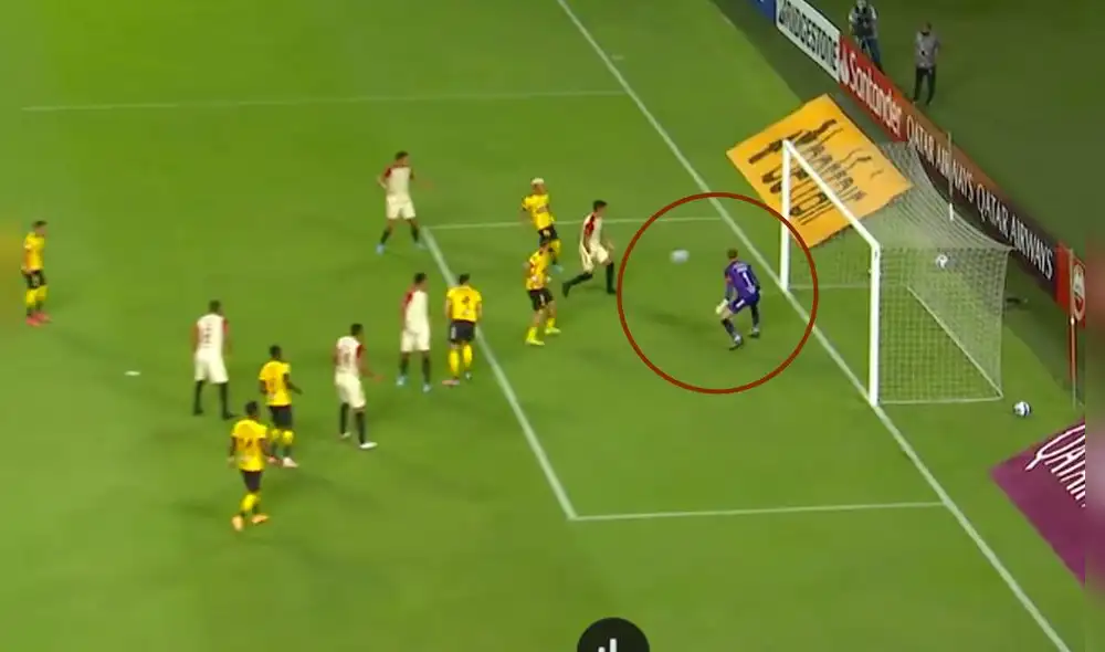 Álex Valera generó una expulsión en el primer tiempo. Foto: captura Conmebol Libertadores