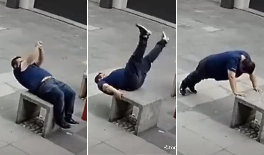 Los usuarios de las redes quedaron sorprendidos con el hombre, quien mostró tener una peculiar forma para hacer ejercicios. Foto: captura de TikTok Los usuarios de las redes quedaron sorprendidos con el hombre, quien mostró tener una peculiar forma para hacer ejercicios. Foto: captura de TikTok