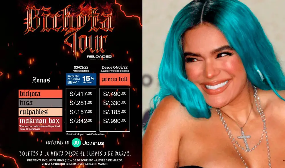 Reportan caída de web de Joinnus durante venta de entradas de Karol G. Foto: composición/LR