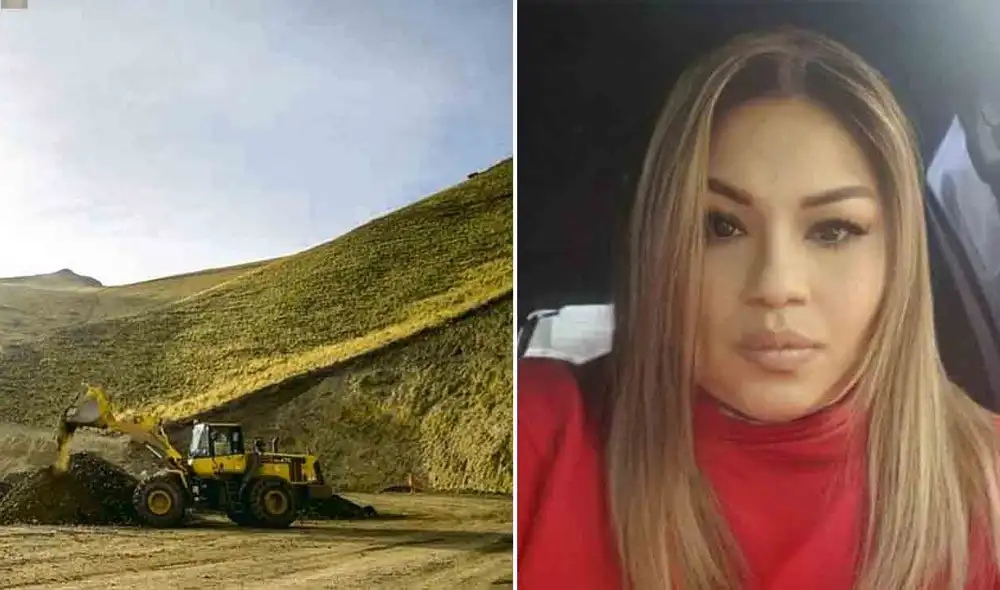 Obra de la carretera Vizcachani - Caylloma ahora se encuentra paralizada por lluvias. Foto: Composición La República