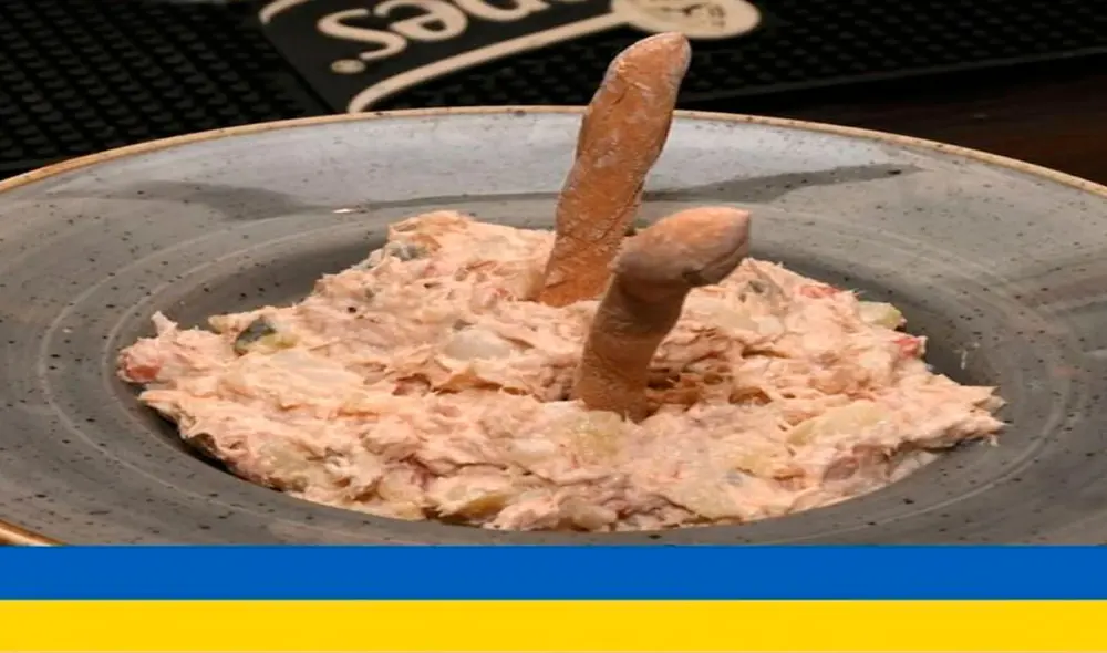 Ante los ataques que vive Ucrania, un establecimiento no tuvo mejor idea que nombrar a uno de sus platos como ‘ensaladilla Kiev’. Foto: captura de Instagram