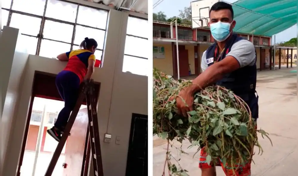Esta actividad se realizó en retribución a la ayuda que en días previos brindó el director del colegio de la comunidad extranjera. Foto: Cáritas Chiclayo Esta actividad se realizó en retribución a la ayuda que en días previos brindó el director del colegio de la comunidad extranjera. Foto: Cáritas Chiclayo