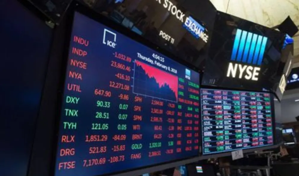 En Wall Street, el Down Jones bajaba 0,18%. Foto: AFP. En Wall Street, el Down Jones bajaba 0,18%. Foto: AFP.