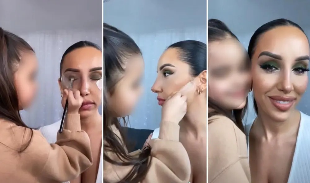 La pequeña maquilladora y su mamá tienen más de 2 millones de seguidores y 25.900 'me gusta' en las redes. Foto: captura de TikTok. La pequeña maquilladora y su mamá tienen más de 2 millones de seguidores y 25.900 'me gusta' en las redes. Foto: captura de TikTok.