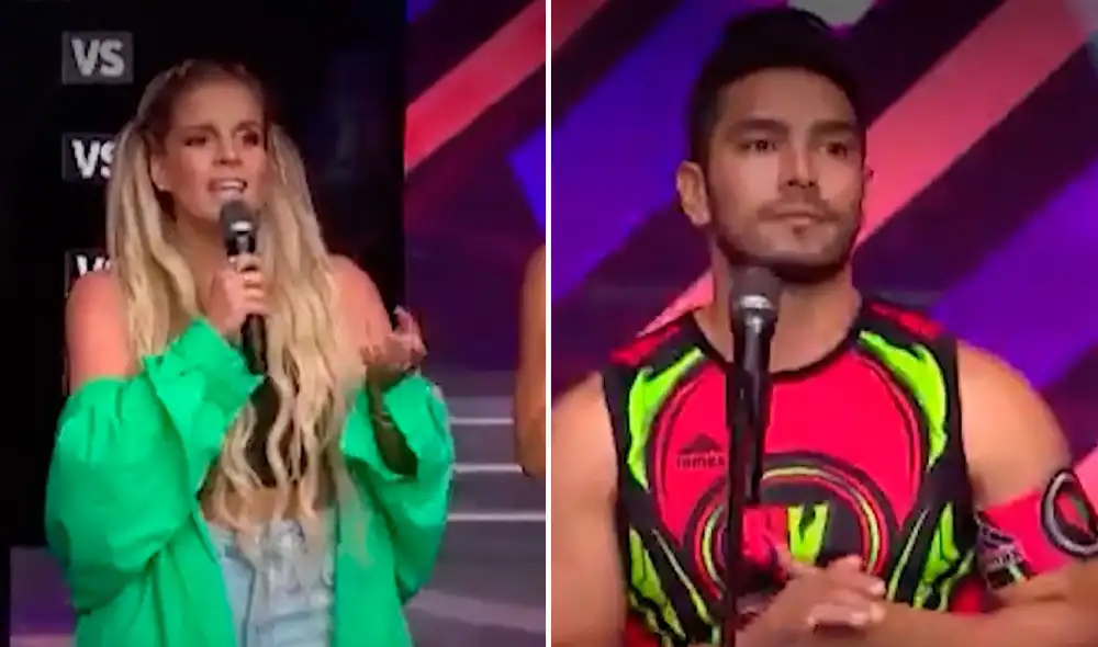 Alejandra Baigorria arremetió fuertemente contra Rafael Cardozo en el set de Esto es guerra. Foto: captura América TV. Alejandra Baigorria arremetió fuertemente contra Rafael Cardozo en el set de Esto es guerra. Foto: captura América TV.