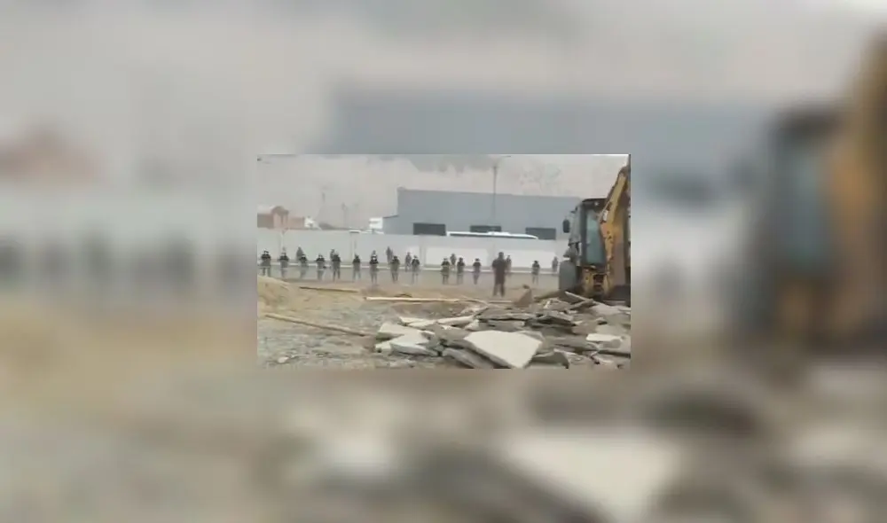 En el lugar se encontraba una caseta para dar información de los lotes. Foto: captura Canal N