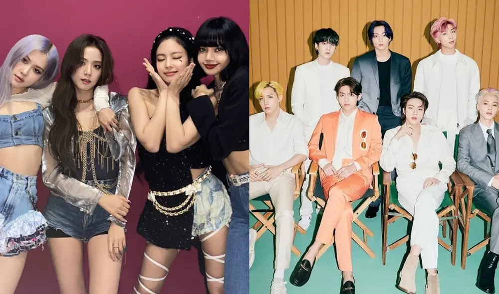 BLACKPINK y BTS son los grupos del k-pop más famosos actualmente. Foto: YG/Hybe