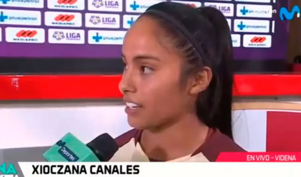 Canales es una de las futbolistas principales de Universitario. Foto: captura Movistar Deportes