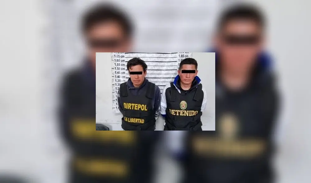 Fueron atrapados en el Barrio San Pedro de Quiruvilca. Foto: PNP