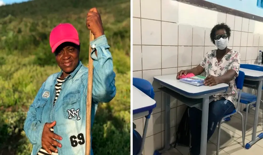 Una vez que sus hijos se graduaron de la escuela, Djanira decidió que le tocaba el turno y se inscribió para terminar la secundaria. Foto: captura de Facebook