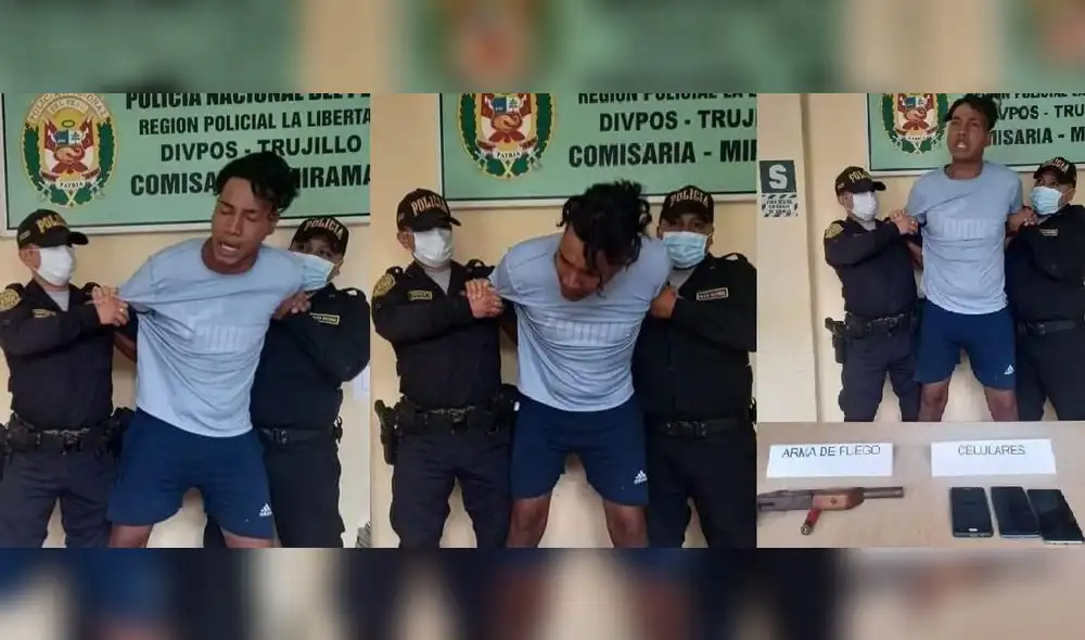 En todo momento el detenido se mostró agresivo. Foto: PNP