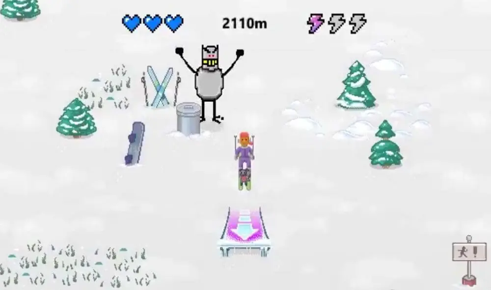 Este juego está inspirado en SkiFree de Windows 95. Foto: captura de Microsoft Edge