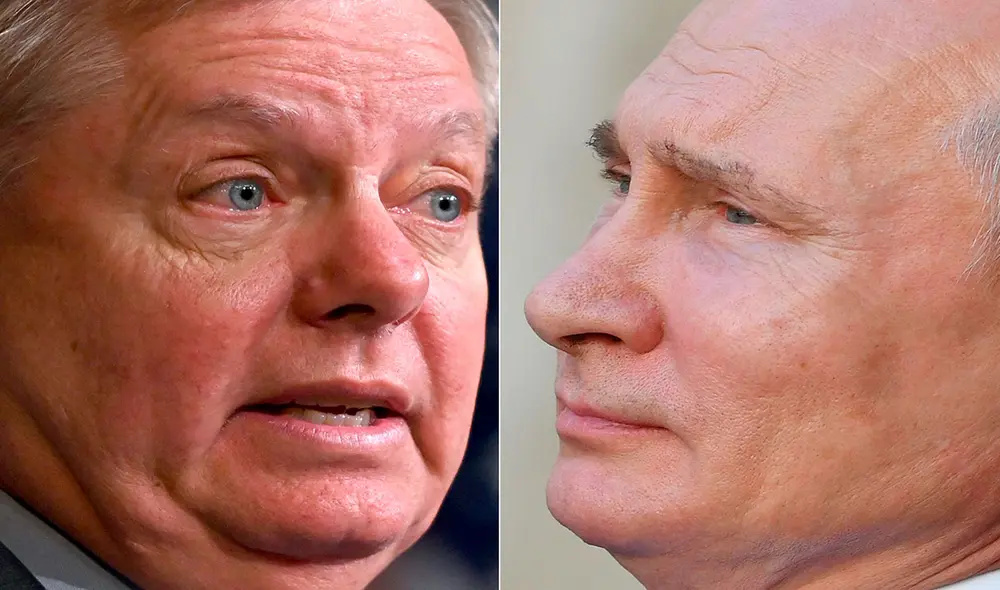 El senador estadounidense Lindsey Graham generó controversia por sus palabras acerca de Vladimir Putin. Incluso, la Casa Blanca reaccionó a sus declaraciones. Foto: AFP El senador estadounidense Lindsey Graham generó controversia por sus palabras acerca de Vladimir Putin. Incluso, la Casa Blanca reaccionó a sus declaraciones. Foto: AFP