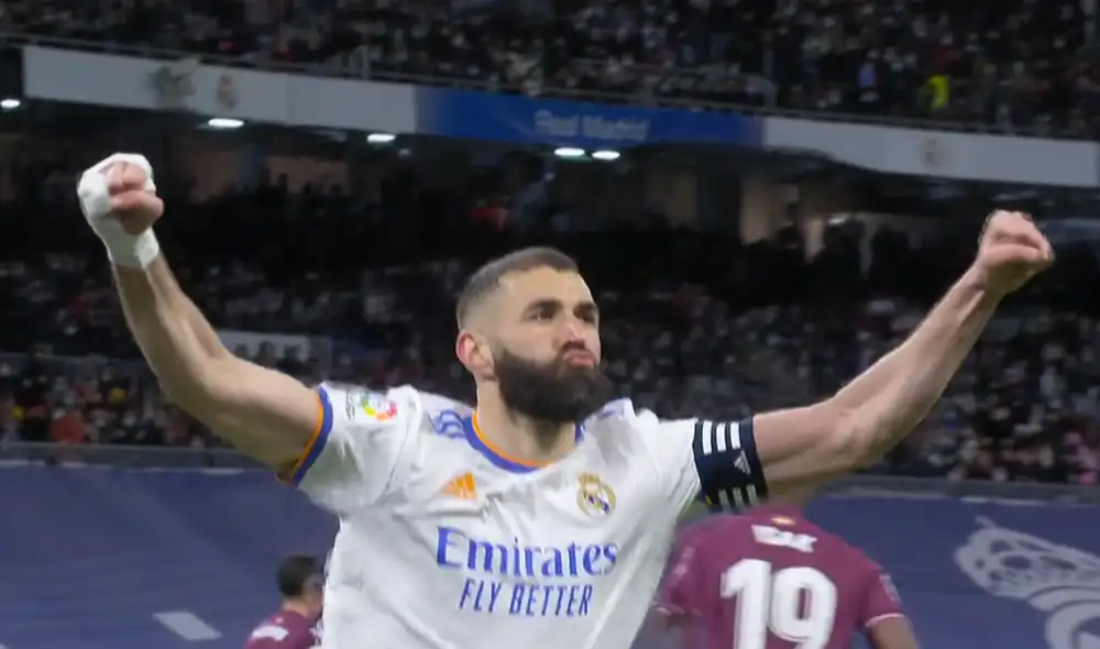 Karim Benzema anota por tercer partido consecutivo. Foto: captura Star Plus